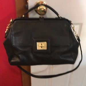 Olivia and Joy black framed satchel